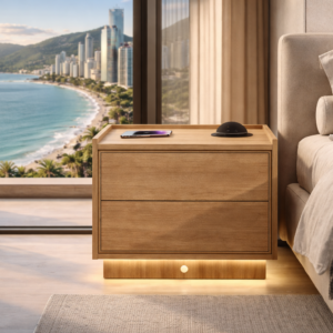 Mesa De Cabeceira Com Carregador De Indução E Alexa Embutida